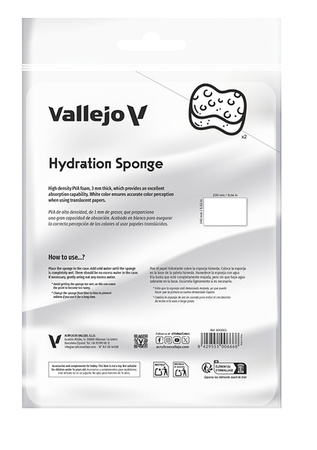 Vallejo B90002 Hydration Spong gąbki nawilżające do mokrej palety 2 sztuki