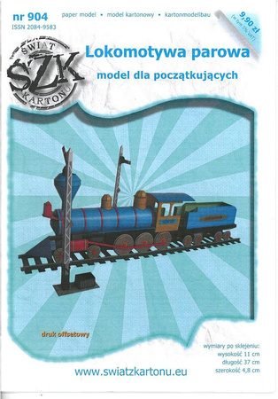 Świat z Kartonu Nr. 904 Lokomotywa parowa