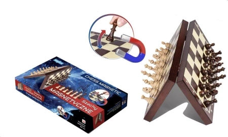 Szachy drewniane magnetyczne 28 cm (Magiera)