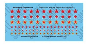 Kalkomania Bolt Action WGB-DEC-014 Soviet Stars Decal Sheet