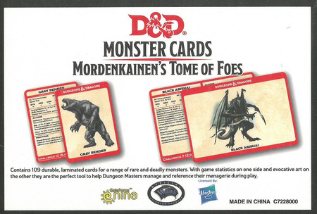 D&D 5.0 Monster Cards Mordenkainen's Tome of Foes