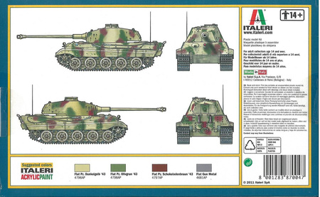 Model plastikowy do sklejenia i pomalowania Italeri 7004 Sd.Kfz. 182 King Tiger