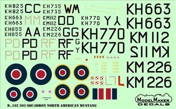 Kalkomania 303 Squadron Nort American Mustang