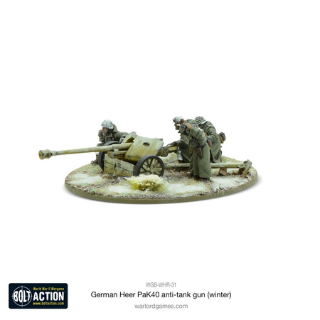 Bolt Action German Heer 75mm Pak 40 Anti-Tank Gun (Winter)