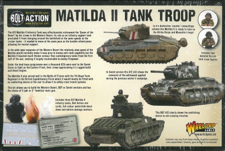Bolt Action British Matilda II Tank Troop zestaw
