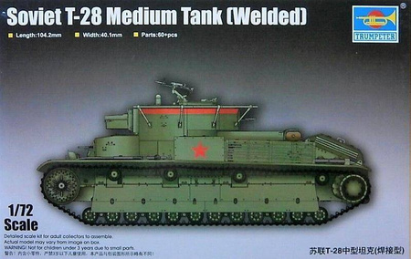 Trumpeter 07150 Soviet T-28 Medium Tank(Welded)