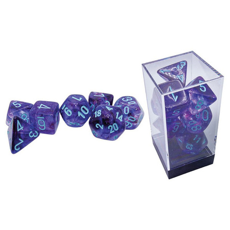 Kości zestaw RPG Chessex 22557 Nebula Nocturnal / Turquoise Mega-hedral świecące w ciemności