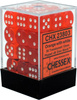 Kości 36xD6 Chessex 23803 Transparentne pomarańcz / białe oczka