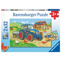 Puzzle 2x 12 el. Plac Budowy i Gospodarstwo