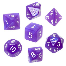 Komplet kości RPG Kamienie Księżycowe Ametyst