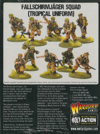 Bolt Action WWII Fallschirmjager Squad Tropical Uniform