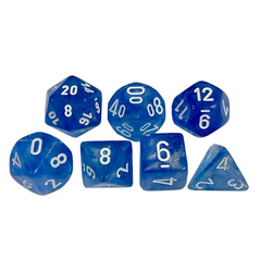 Kości zestaw RPG Chessex Borealis Sky Blue/White