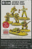 Bolt Action WWII Japanese Army Weapons Teams + 3 kości rozkazów