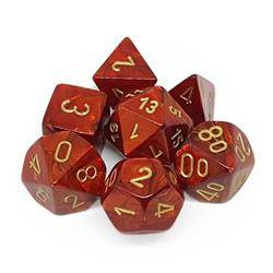 Kości zestaw RPG Scarab Scarlet Gold