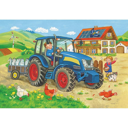 Puzzle 2x 12 el. Plac Budowy i Gospodarstwo