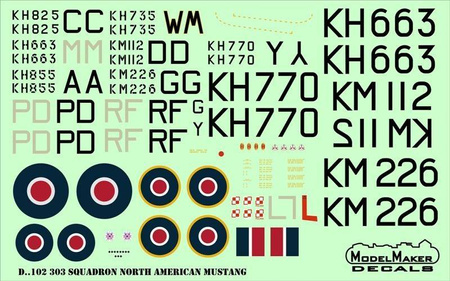 Kalkomania 303 Squadron Nort American Mustang