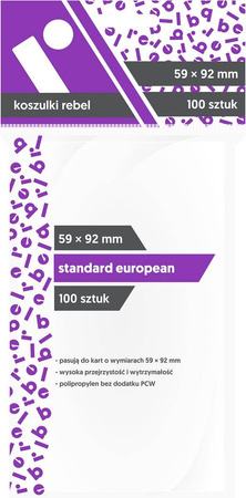 Koszulki planszowe Standard European Rebel