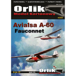 Orlik 197 Avialsa A-60 Fauconnet model kartonowy do złożenia i sklejenia
