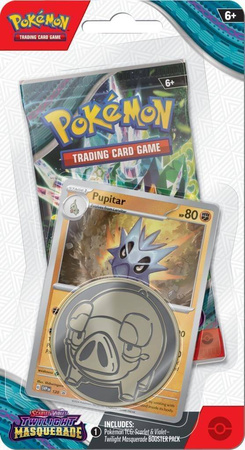 Pokemon TCG Scarlet & Violet Twilight Masquerade Checklane Blister Pupitar