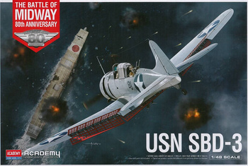Model plastikowy do sklejenia i pomalowania Academy 12345 USN SBD-3 Battle of Midway