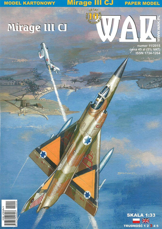 Model kartonowy WAK 11/15 Mirage III CJ