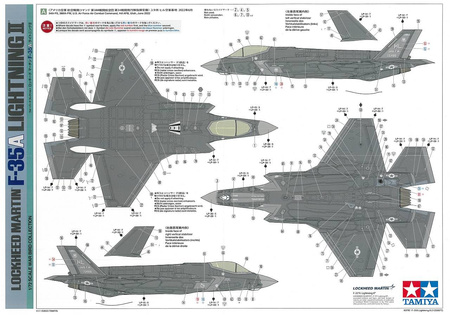 Tamiya 60792 Lockheed Martin F-35 A Lightning II model plastikowy do sklejenia i pomalowania