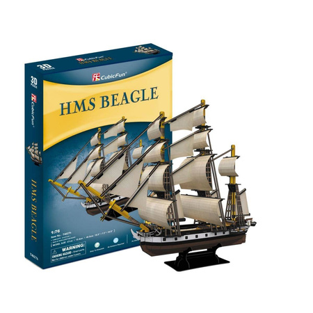 Puzzle 3D 186 el. Żaglowiec HMS Beagle
