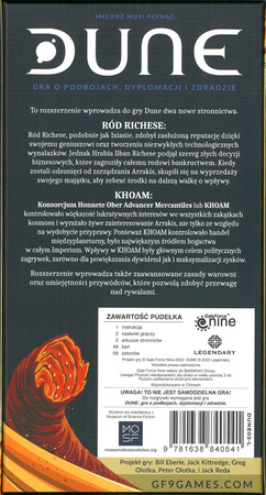 Dune Gra Planszowa Khoam i Richese / Choam & Richese PL dodatek