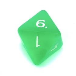 Kość Kryształ K8 - Jasnozielona