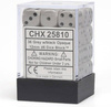 Kości zestaw 36xD6 Chessex 25810 Opaque Dark Grey w/ black