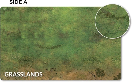 HexTech Game Mat 2 Grasslands/Arid/Urban dwustronna mapa bitewna 36" x 22" / 91x56 cm