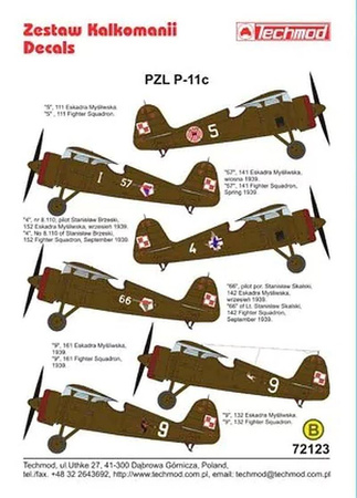Techmod 72123 PZL P-11c