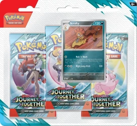 Pokemon TCG Scarlet & Violet 9 Journey Together 3-Pack Blister Scrafty