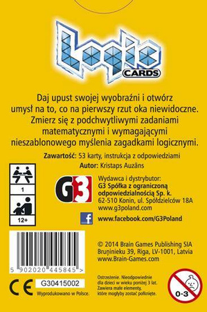 Łamigówka - Logic Cards - zestaw żółty