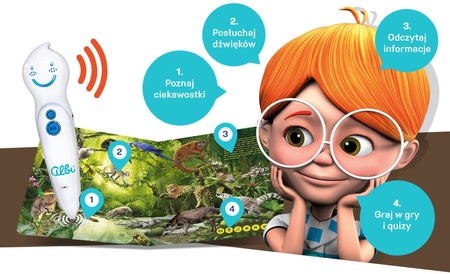 Czytaj z Albikiem Zestaw z piórem i książką Atlas świata