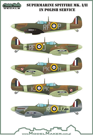 Kalkomania Supermarine Spitfire MK. I/II In Polish