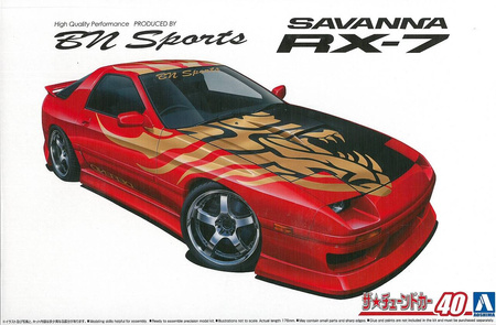 Model plastikowy do sklejenia i pomalowania Aoshima 06150 Mazda RX-7 '89 BNSorts FC3S