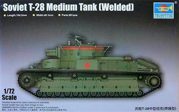 Trumpeter 07150 Soviet T-28 Medium Tank(Welded)