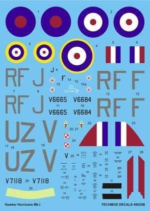 Techmod 48025 Hawker Hurricane Mk. I