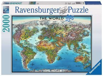 Puzzle 2000 Mapa Świata / World Map (Ravensburger)