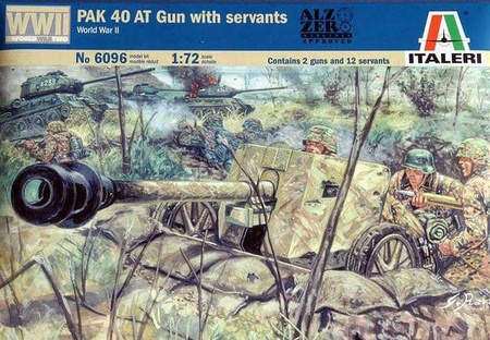 Italeri 6096 PAK 40 AT gun with crew