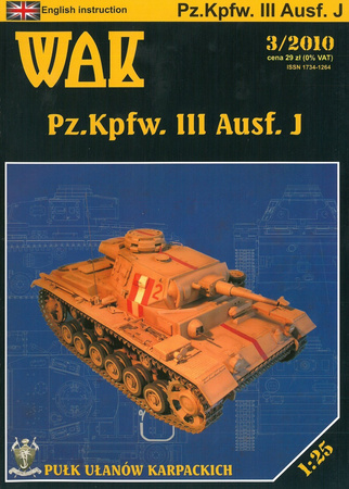 Model kartonowy WAK 3/10 Pz.Kpfw. III Ausf. J