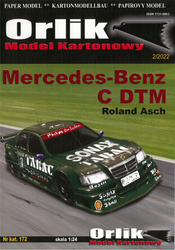 Orlik 172 Mercedes-Benz C DTM Roland Asch - model kartonowy