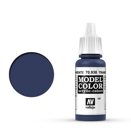 Farba Vallejo 70938 Transparent Blue MC187