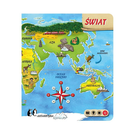 Czytaj z Albikiem Zestaw z piórem i książką Atlas świata