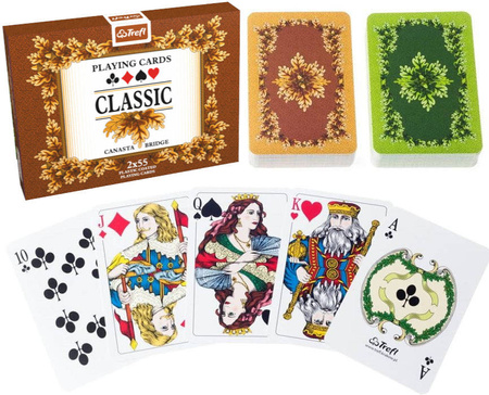 Karty Classic 2x55 listków TREFL (Brązowe Pudełko)