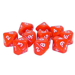 Zestaw Kości D10 Red czerwone (Warlord)
