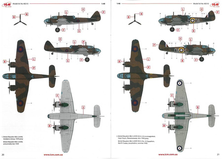 ICM 48310 Bristol Beaufort Mk.I Torpedo-Bomber model plastikowy do sklejenia i pomalowania
