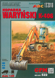 Model kartonowy GPM 522 Koparka Waryński K-406