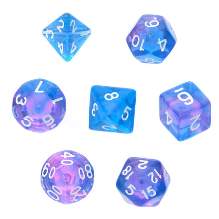Komplet kości RPG Kamienie Księżycowe Orchidea